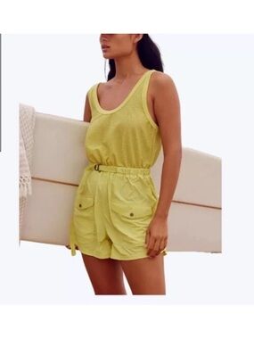 Free people movement Light Yellow Women’s hike onesie med
